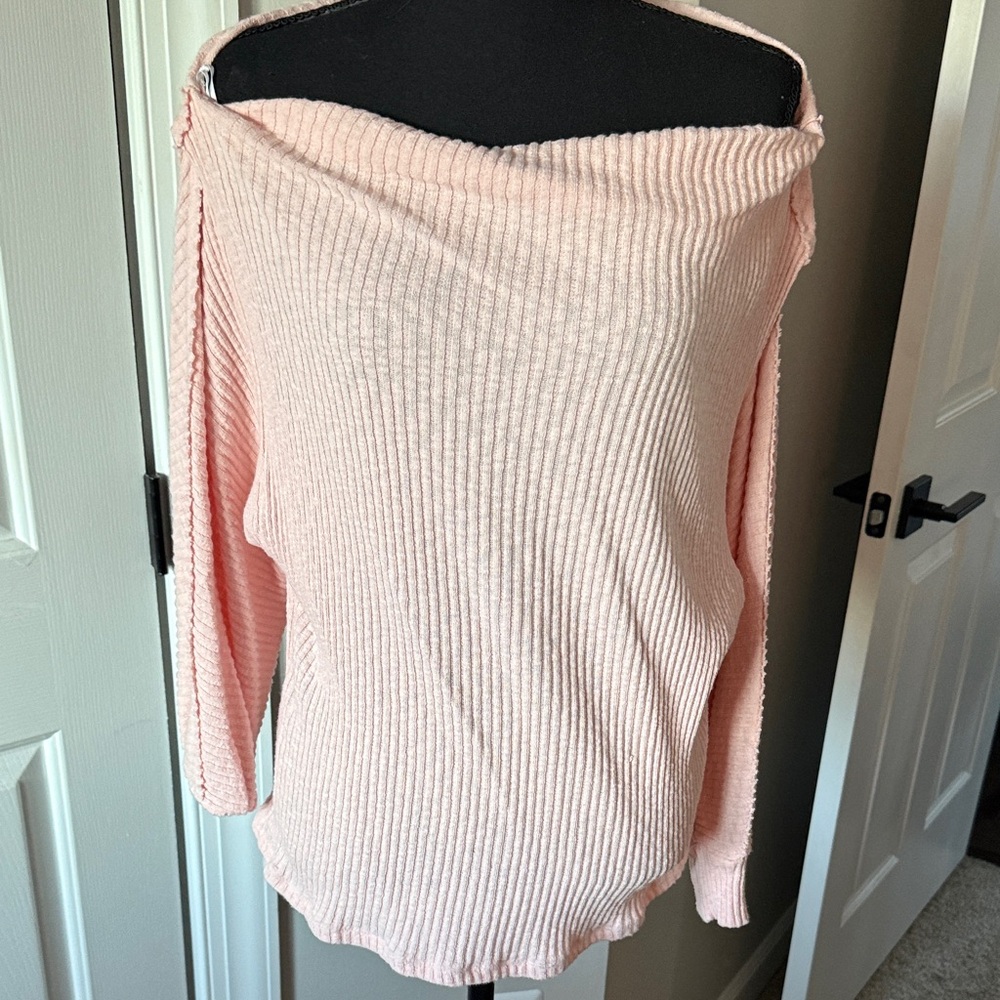 Gibson Blush Off-Shoulder Sweater